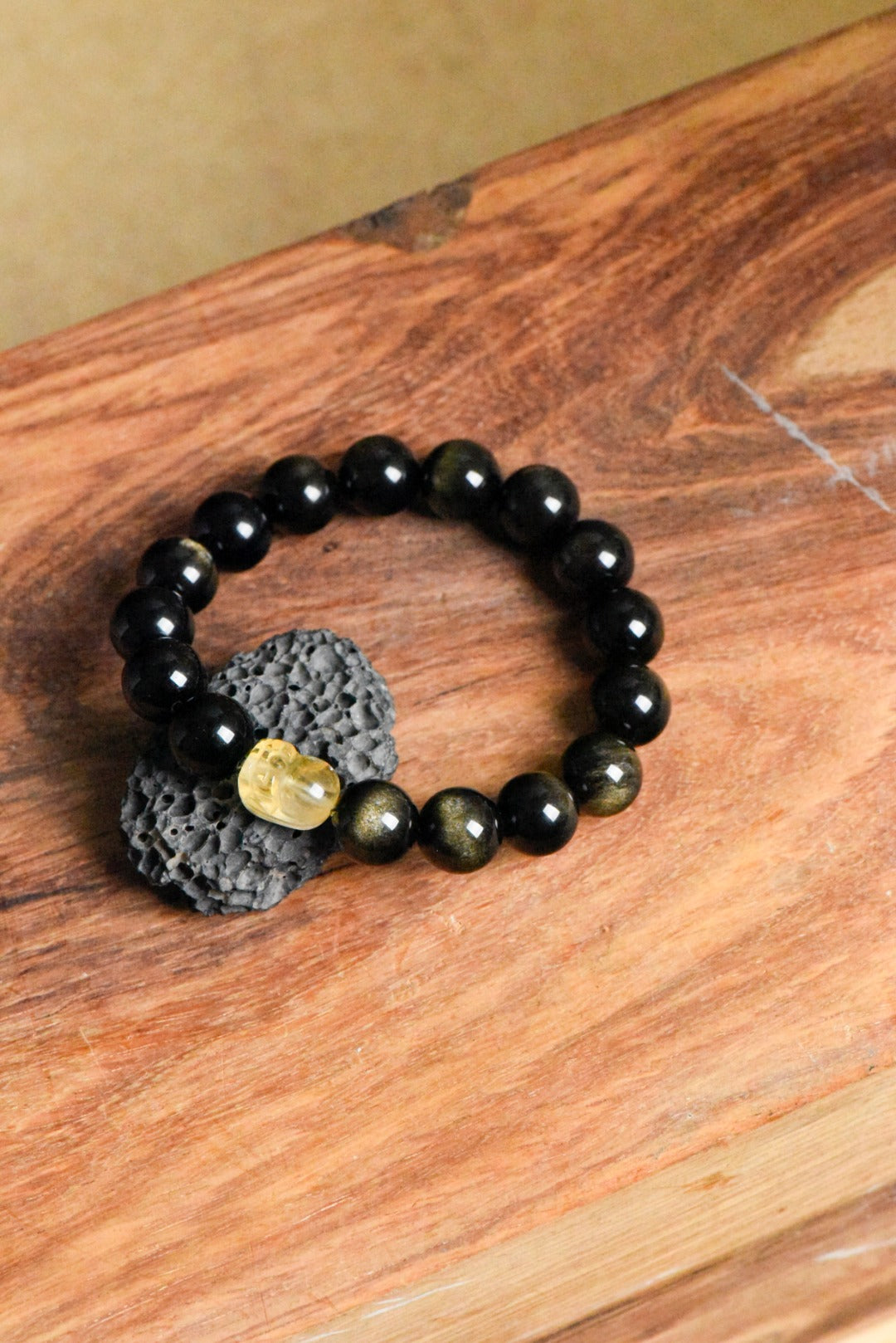 ▫️▪️ Obsidian Citrine Pixiu Bracelet (Men)